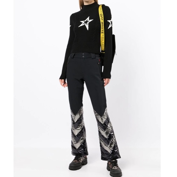 Perfect Moment fly high metallic rip stoop-trimmed high rise flared ski pants - Picture 2 of 16